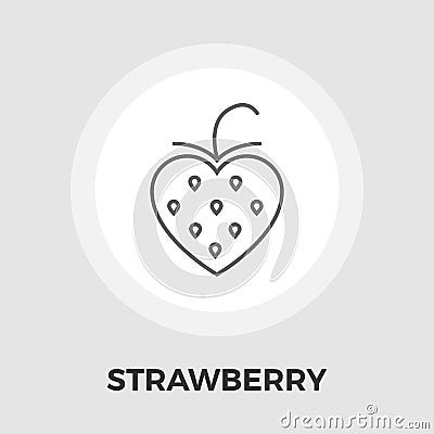 Strawberry vector flat icon Vector Illustration