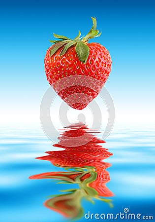 Strawberry water Stock Photo