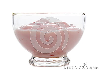 Strawberry yogurt Stock Photo