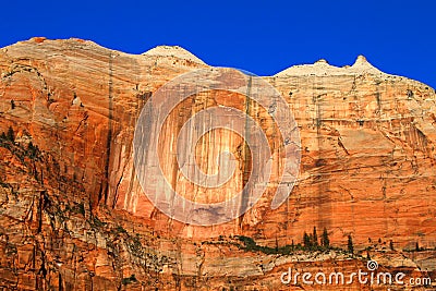 Streaked Wall Zion National Park Stock Photo