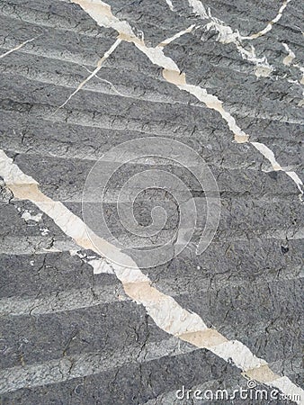 Streaks stone slice with veins Stock Photo