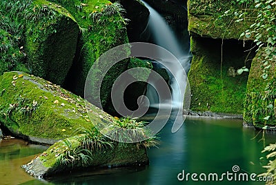 The stream at the bifengxia Stock Photo