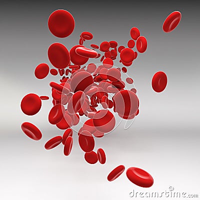 Stream of blood cells Stock Photo