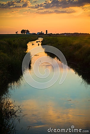 Stream In the Country Stock Photo