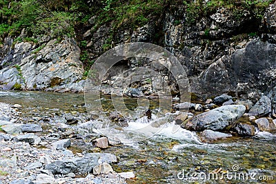 A stream in a mountain Stock Photo