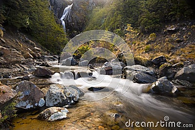 Stream in rocky valley Stock Photo