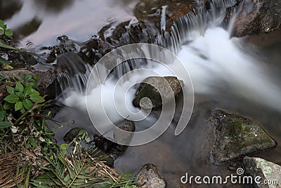 Stream and waterfall at Pang Hai Chiang Mai Thailand Long Exposure photography shot Stock Photo