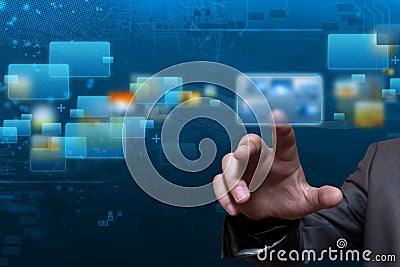 Streaming screen technology Stock Photo