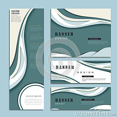 Streamline banner design Vector Illustration