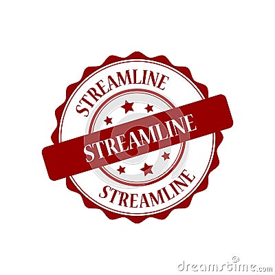 Streamline stamp illustration Vector Illustration