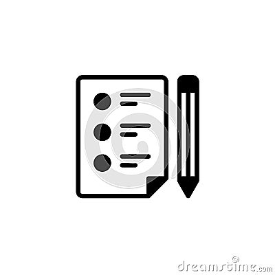 Streamlining Tasks with a Document List Todo System Vector Illustration