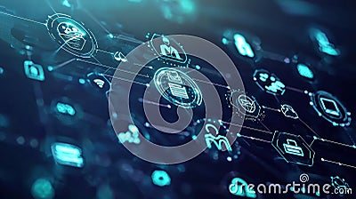Streamlining Technical Support and Customer Service with Engaging Icons for Optimal Workflow Efficiency Stock Photo