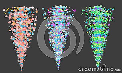 Streams of stars Vector Illustration