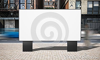 street advertising horizontal billboard mockup Stock Photo