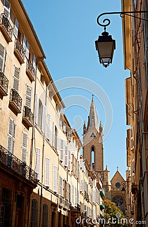 Street architecture in Aix en Provence Stock Photo