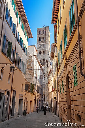 Street in Arezzo, Italy Editorial Stock Photo