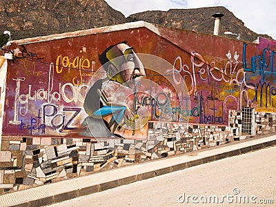 Street Art in Orihuela, Spain Editorial Stock Photo