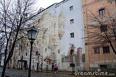 Street Art Skadarlija Bohemian District Belgrade Serbia Editorial Stock Photo