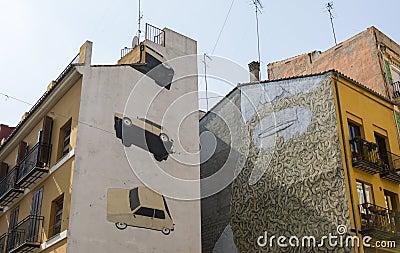 Street art Valencia, Spain Stock Photo