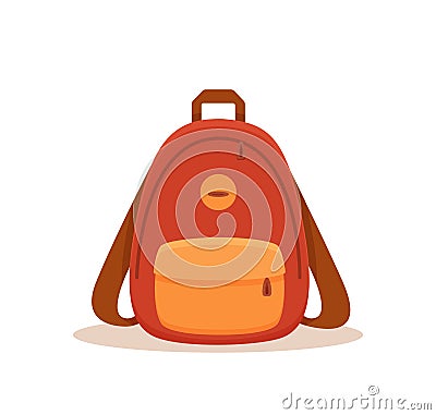 Street backpack colorful cartoon vector illustration Vector Illustration