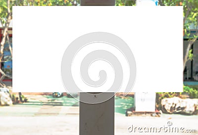 Street banner. blank billboard city. Stock Photo