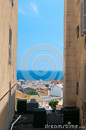 Street of Bastia Stock Photo