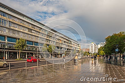 Street in Berlin Editorial Stock Photo