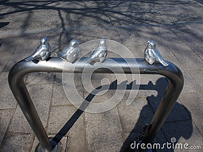 Street Birds Himeji Japan Travel Editorial Stock Photo