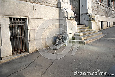 Street bronze sculpture Editorial Stock Photo