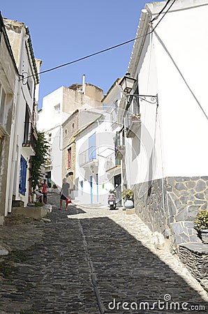 Street in Cadaques Editorial Stock Photo