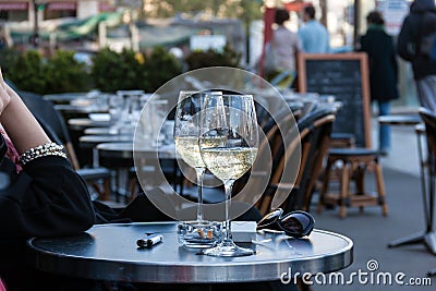 Street cafe in Paris Stock Photo