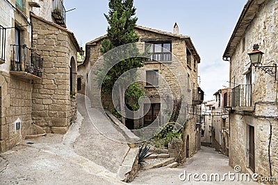 Street on Calaceite, Teruel, Spain Stock Photo