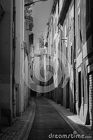 A street in Carcassone Stock Photo