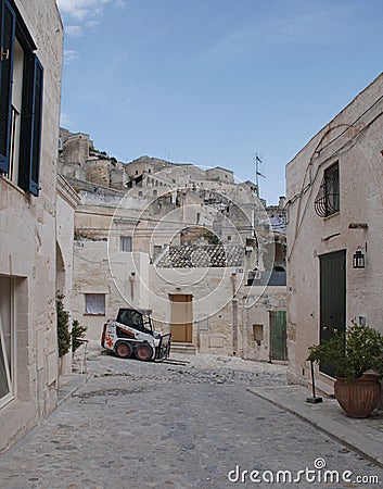 Street in Caveoso Sassi Stock Photo