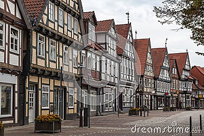 Street in Celle, Germany Stock Photo