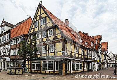 Street in Celle, Germany Stock Photo