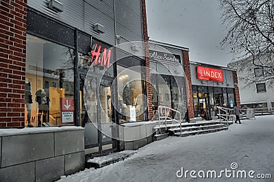 Street in the center of Imatra Editorial Stock Photo