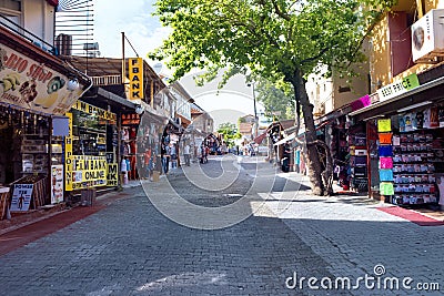 Street in Side, Turkey Editorial Stock Photo