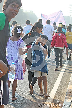 Street Children Hyderabad 10K Run Event, India Editorial Stock Photo