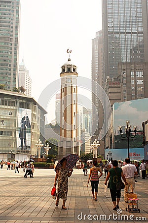 Street of Chongqing, China Editorial Stock Photo