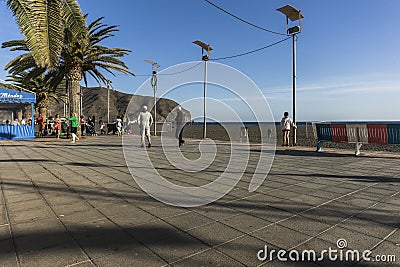 Street in the city on Ferteventura Editorial Stock Photo