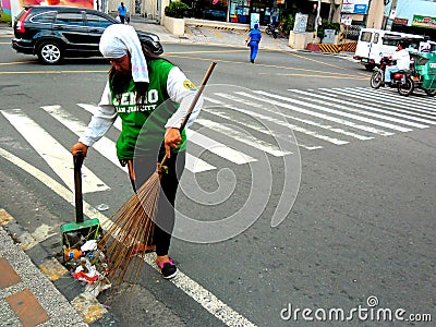 Street cleaner Editorial Stock Photo