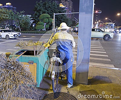 Street cleaner Editorial Stock Photo