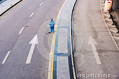 Street cleaner Editorial Stock Photo