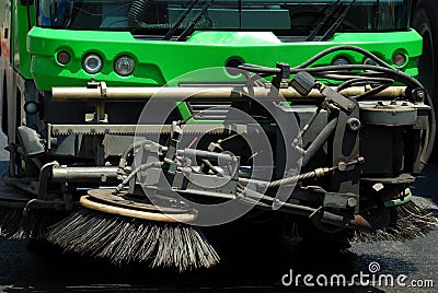 Street cleaning machine Stock Photo