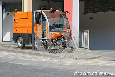 Street cleaning vehicle 4 Stock Photo