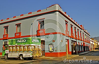 Street Corner Oaxaca, Mexico Editorial Stock Photo