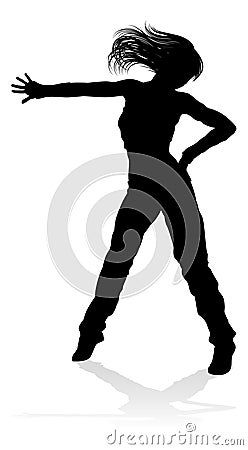 Street Dance Dancer Silhouette Vector Illustration