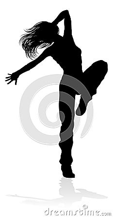 Street Dance Dancer Silhouette Vector Illustration