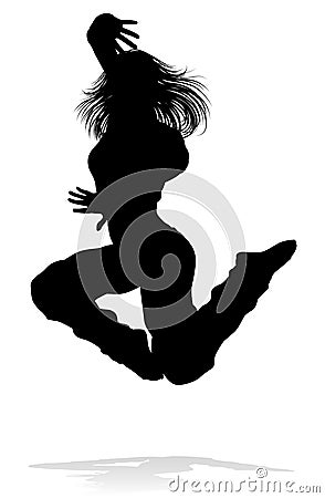 Street Dance Dancer Silhouette Vector Illustration